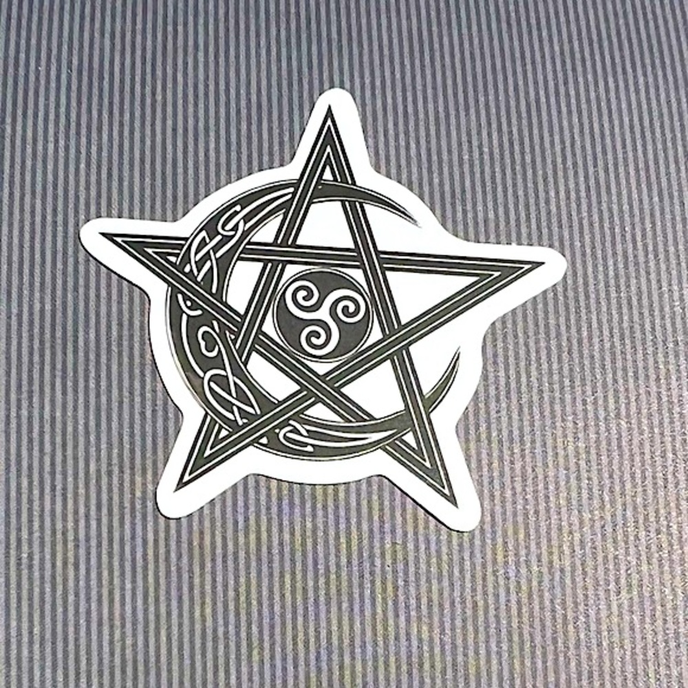 Witchy Sorcery Moon Stars Wicca Old Norse God Celtic Art Single…